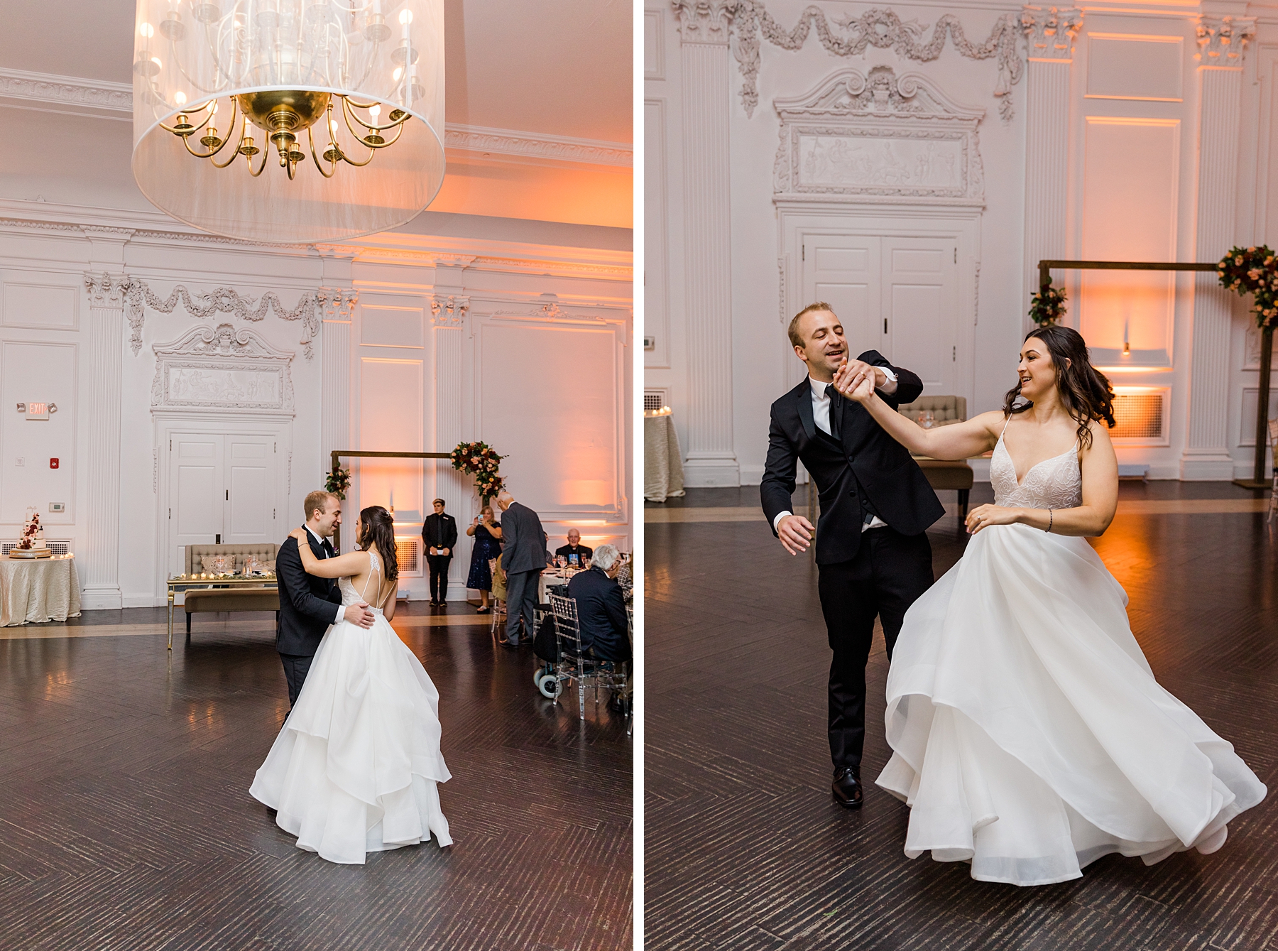 bride and groom first dance as husband and wife
