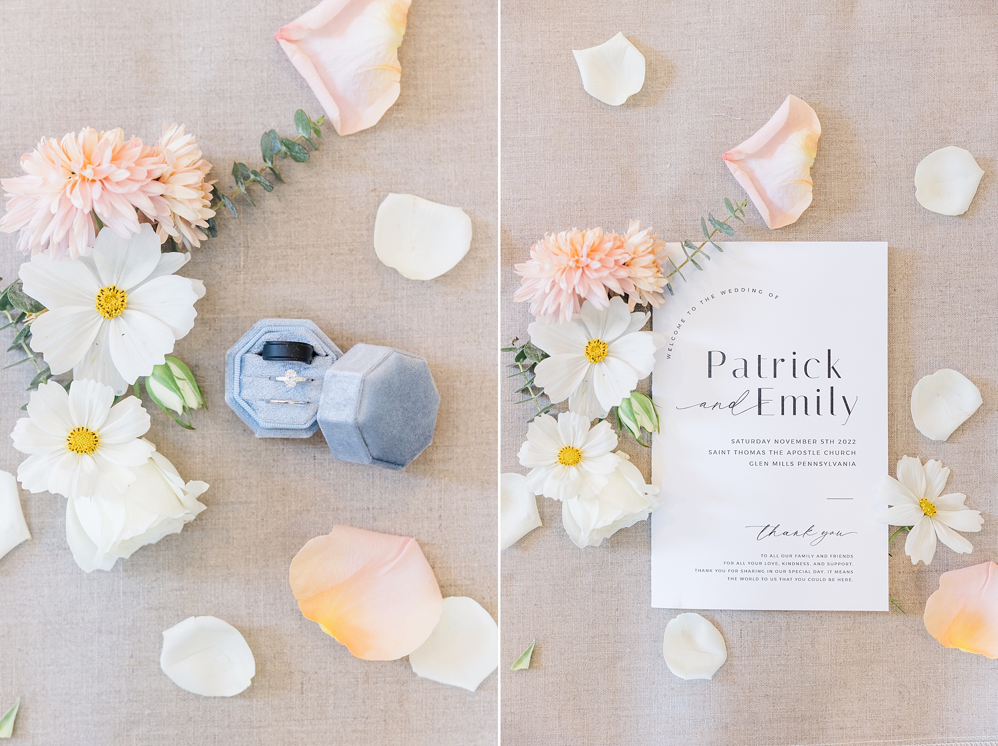 soft and romantic wedding details