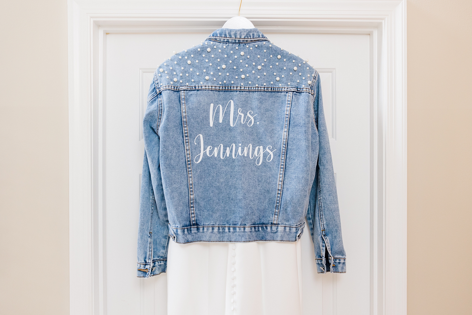 bride's custom jean jacket