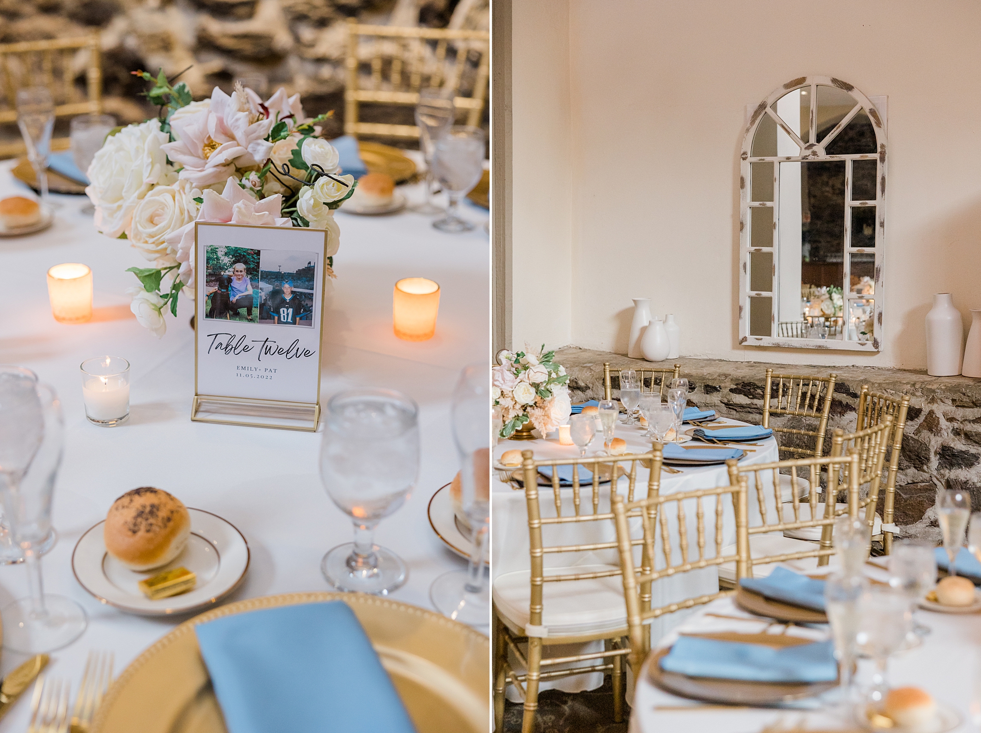 elegant PA wedding venue at The Old Mill in Rose Valley
