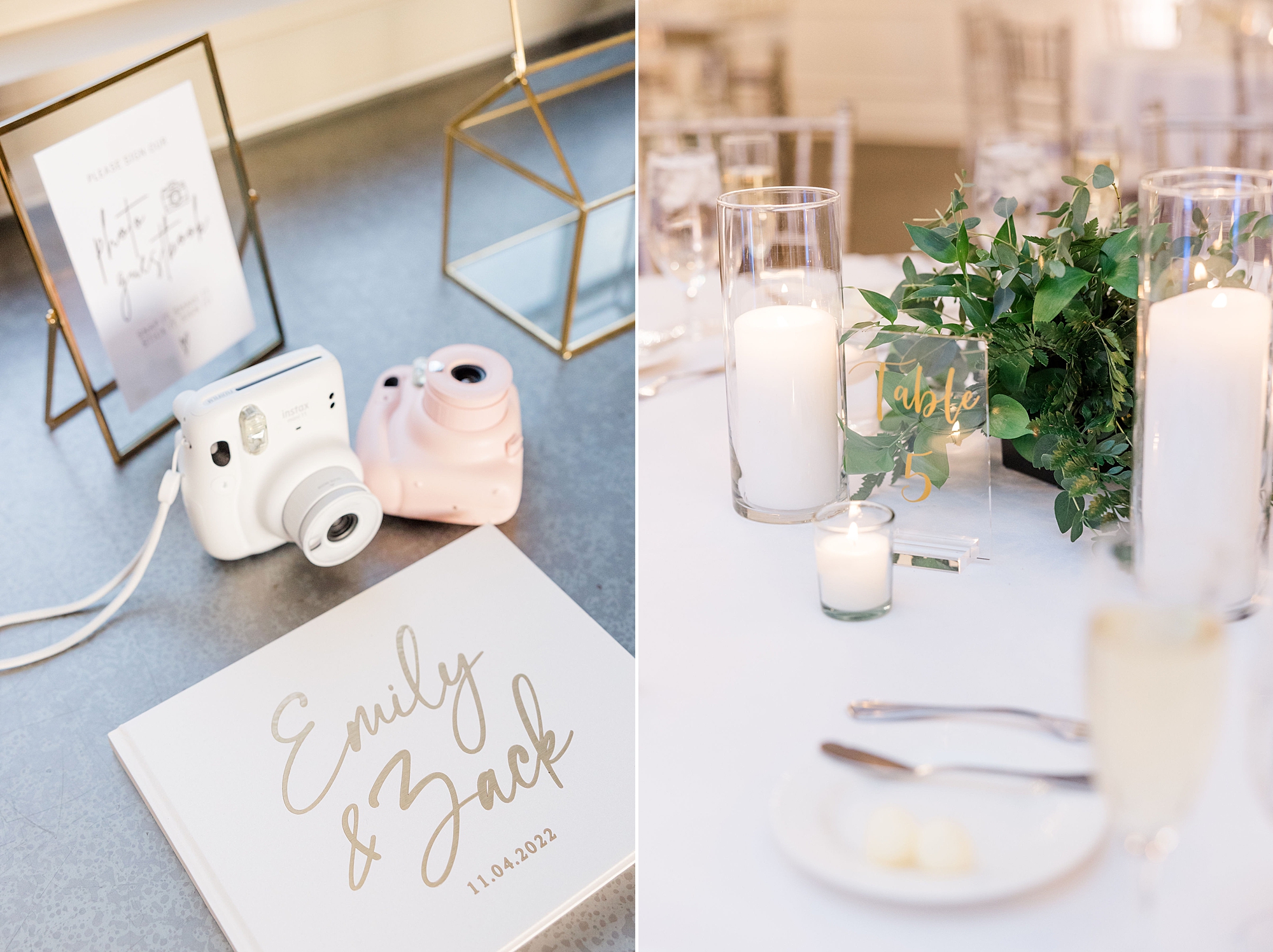 Elegant French Creek Wedding reception details