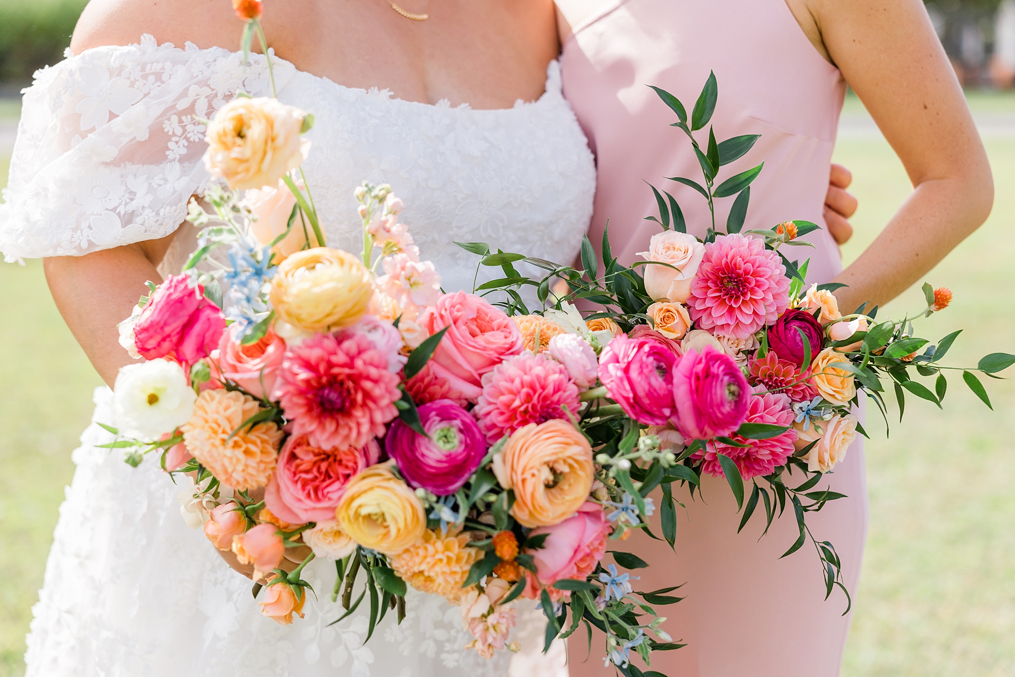 bright and vibrant wedding bouquet