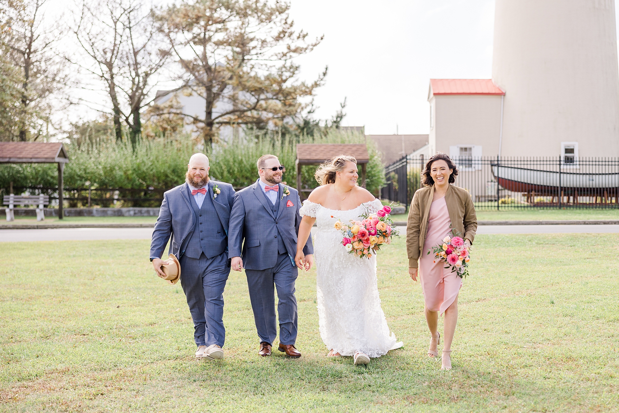 bridal party portraits from Intimate Cape May Wedding 