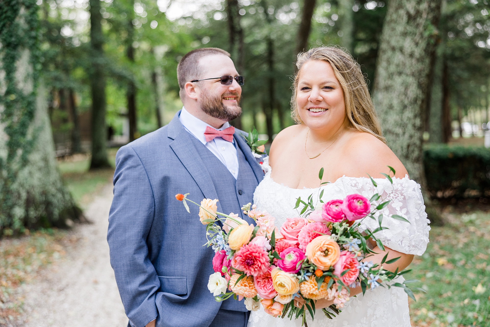 newlyweds after Intimate Cape May Wedding ceremony