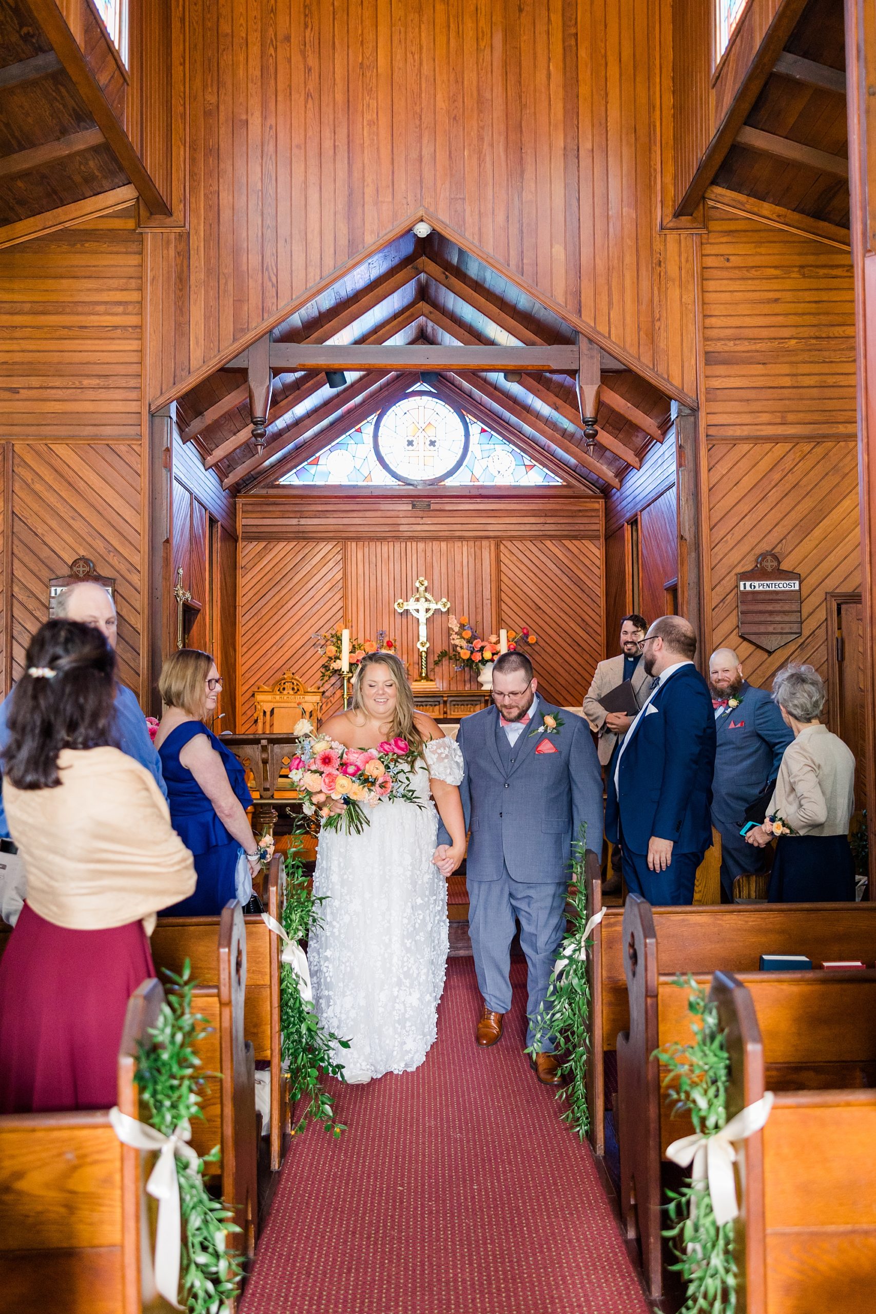 newlyweds exit historic church