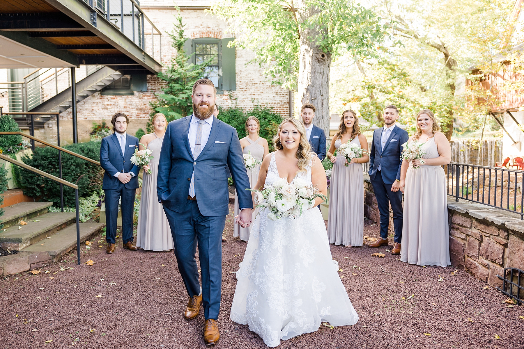 Stella of New Hope Wedding portraits with bridal party 