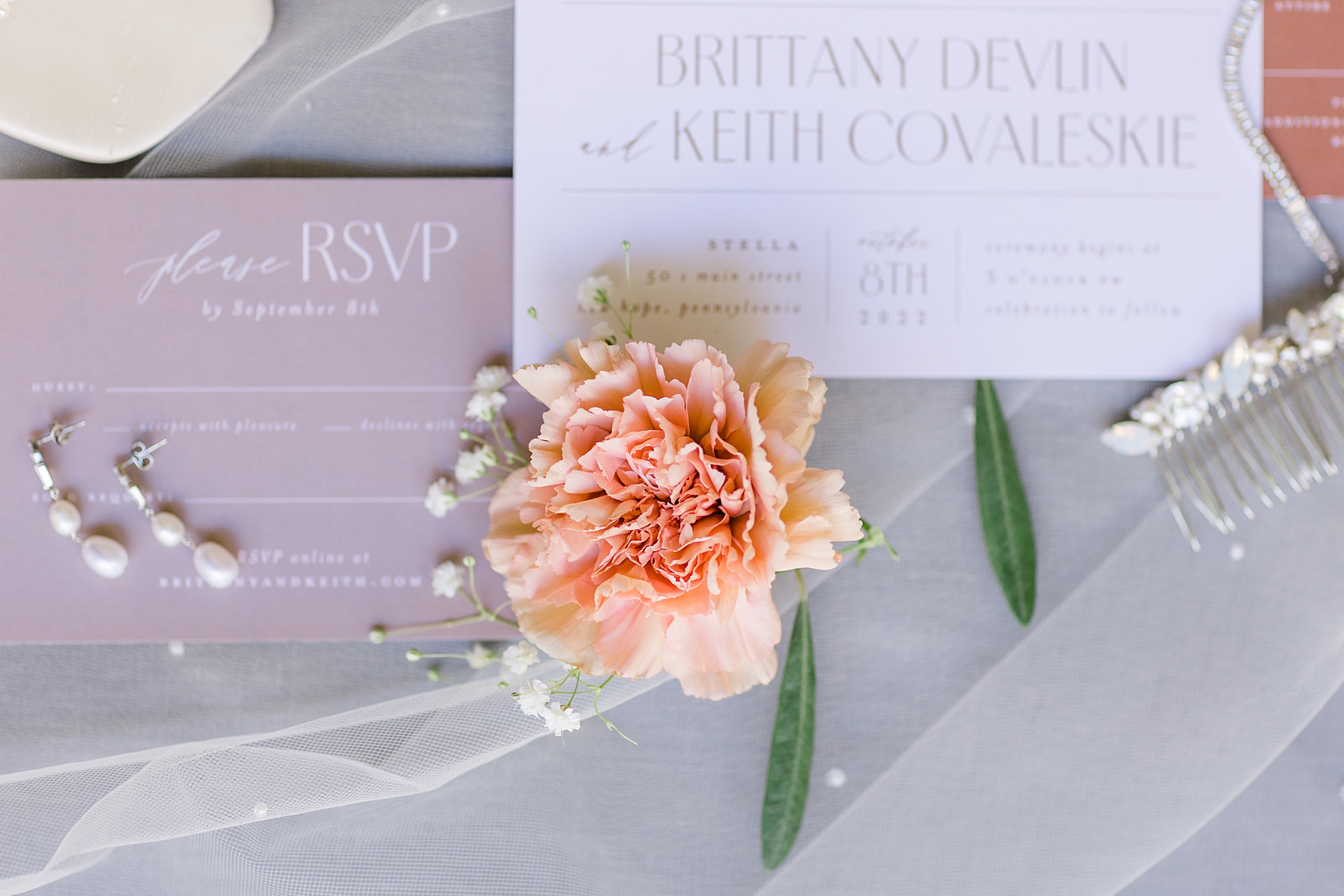 neutral invitations with soft tones