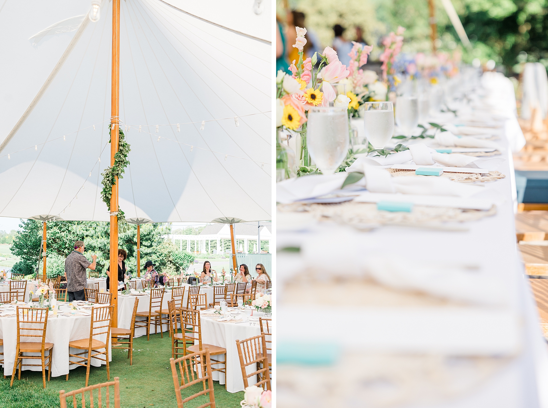 decor and details from spring Wedding at Baywood Greens