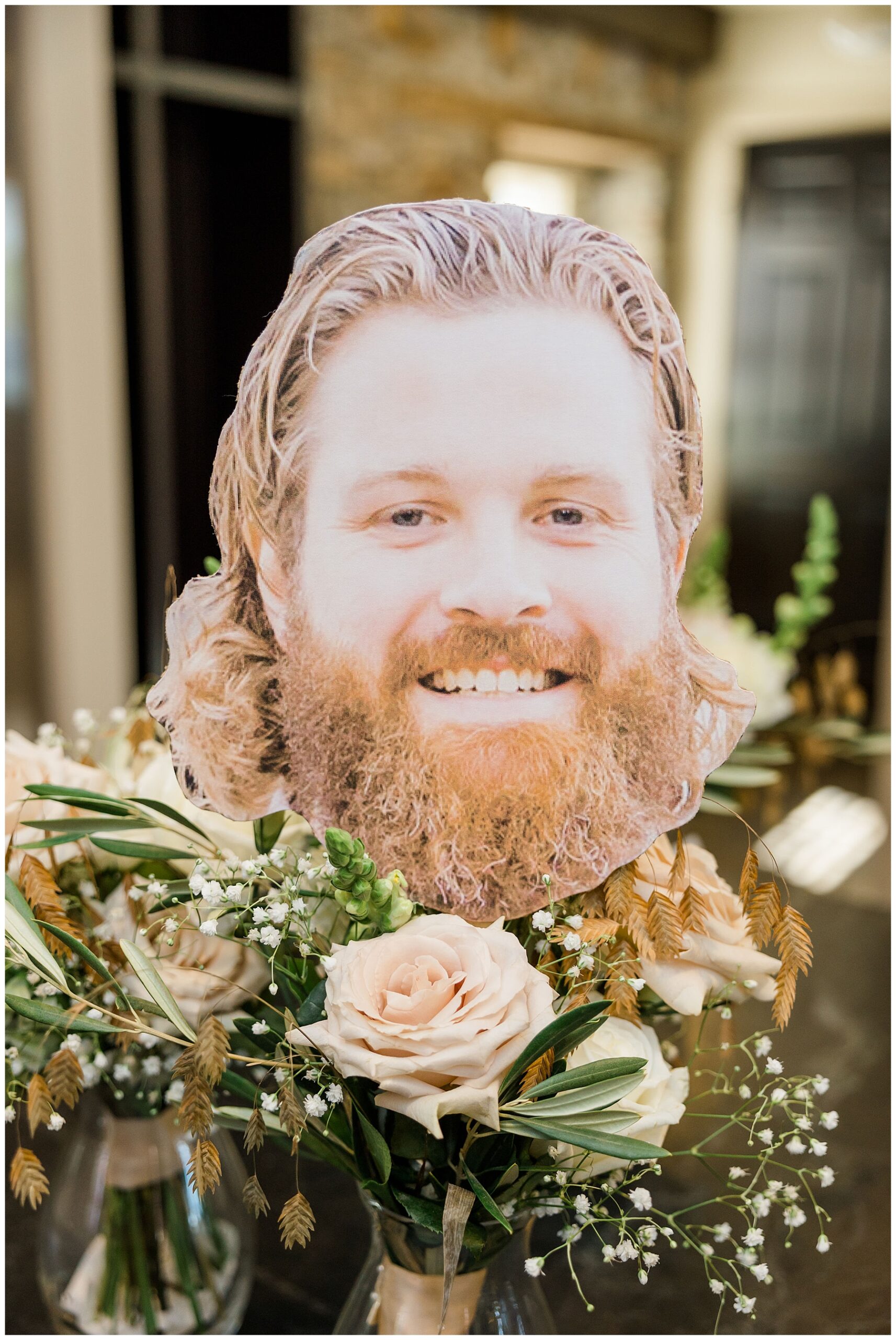 groom head cutout from Stella of New Hope Wedding