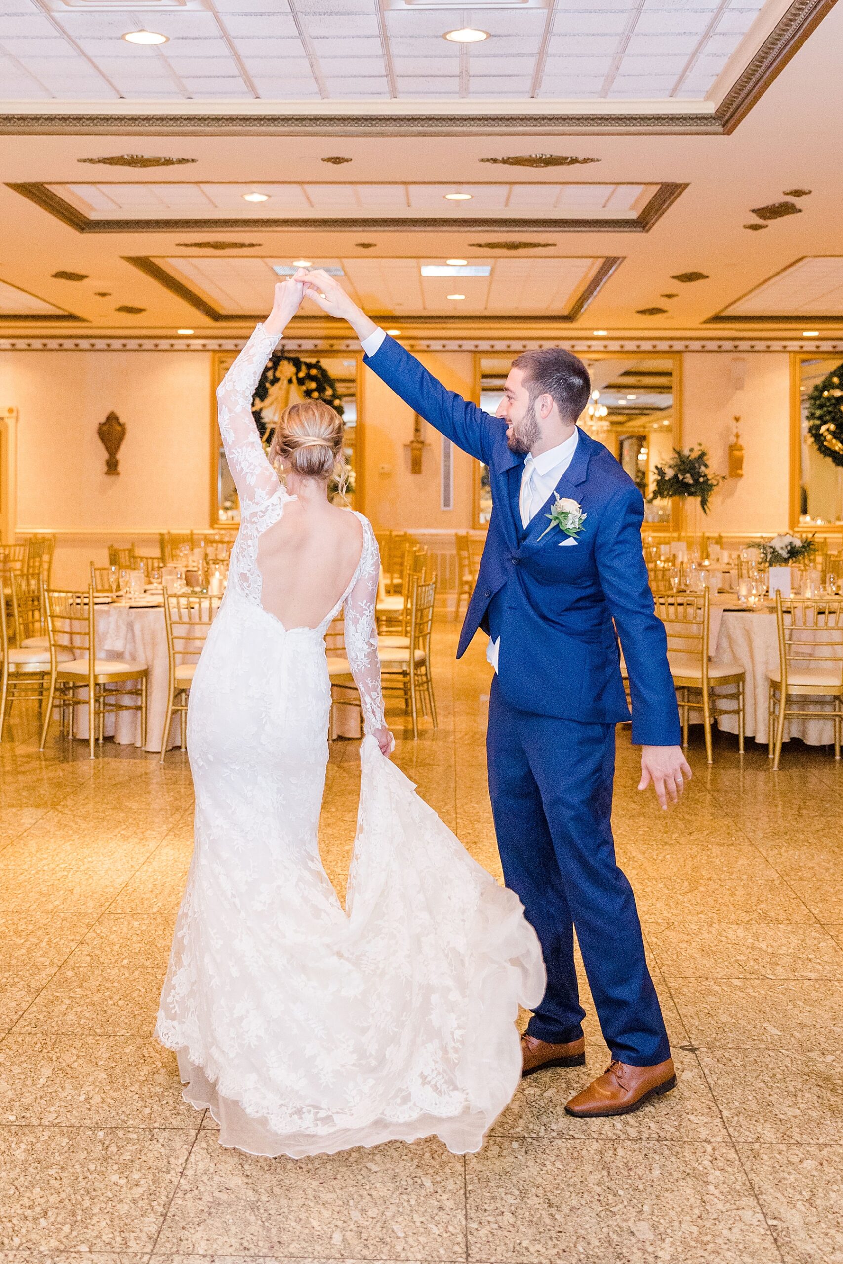 newlyweds share private moment at Glen Mills, PA wedding venue
