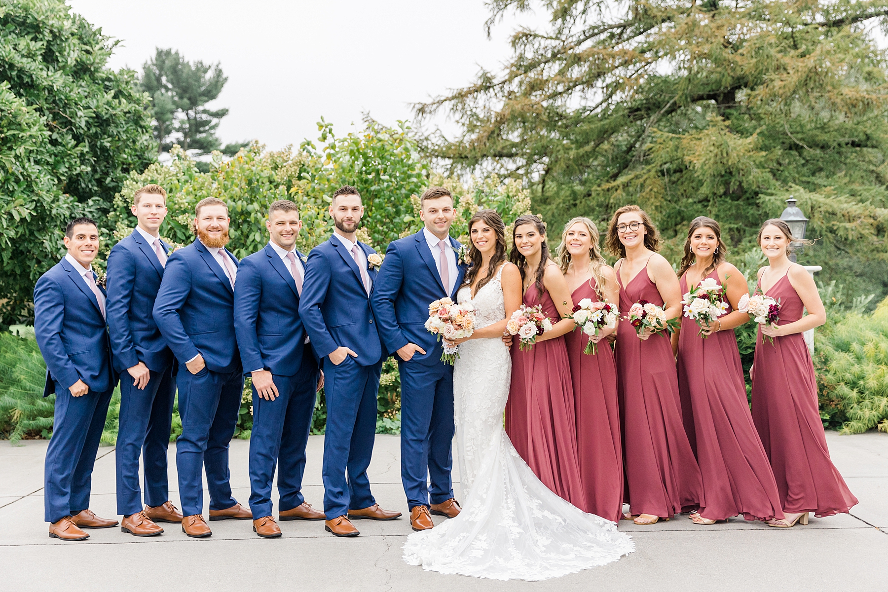 wedding party portraits from Deerfield Country Club Wedding