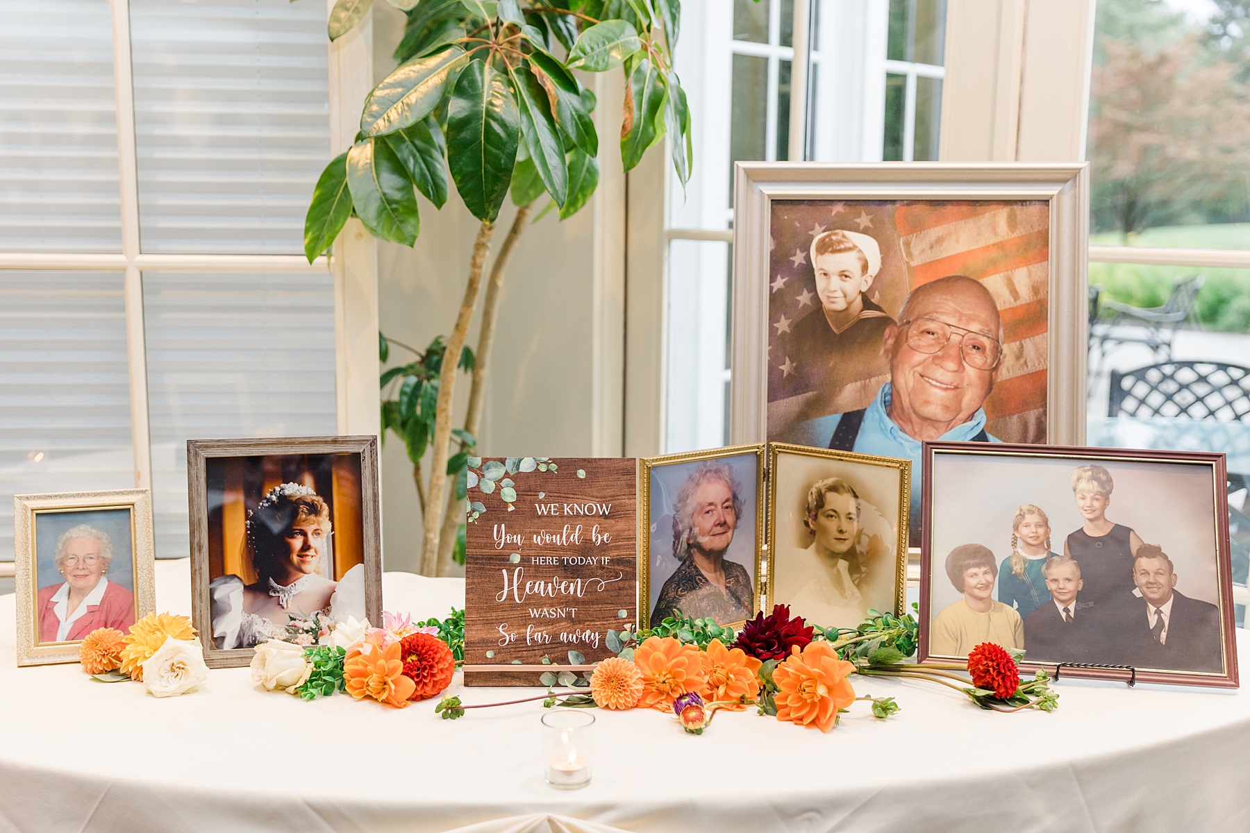 sentimental details from wedding reception at Deerfield Country Club in Newark, DE