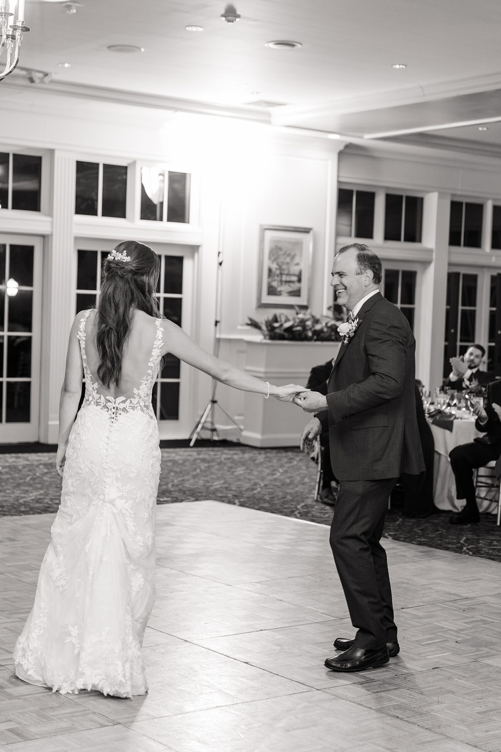 bride and father share dance together