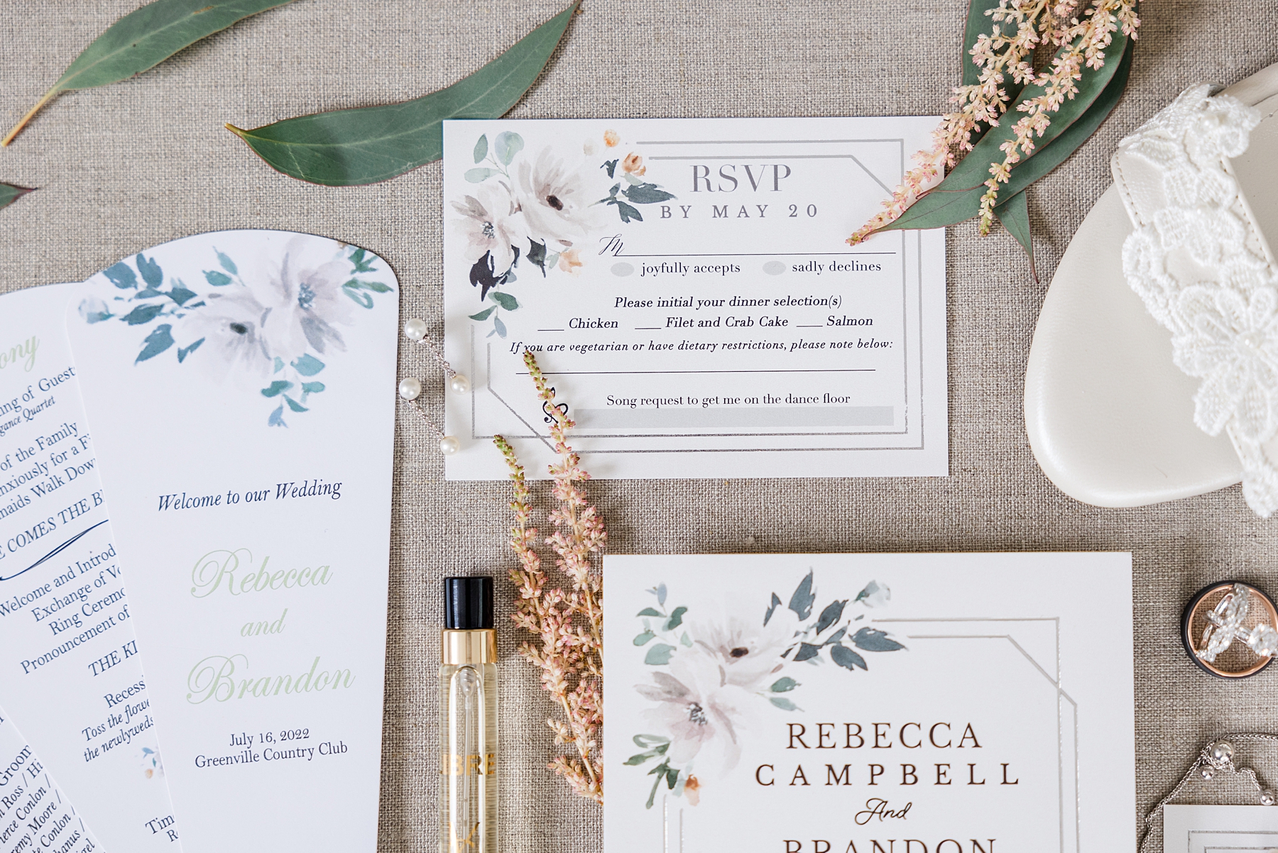 garden themed wedding invitations