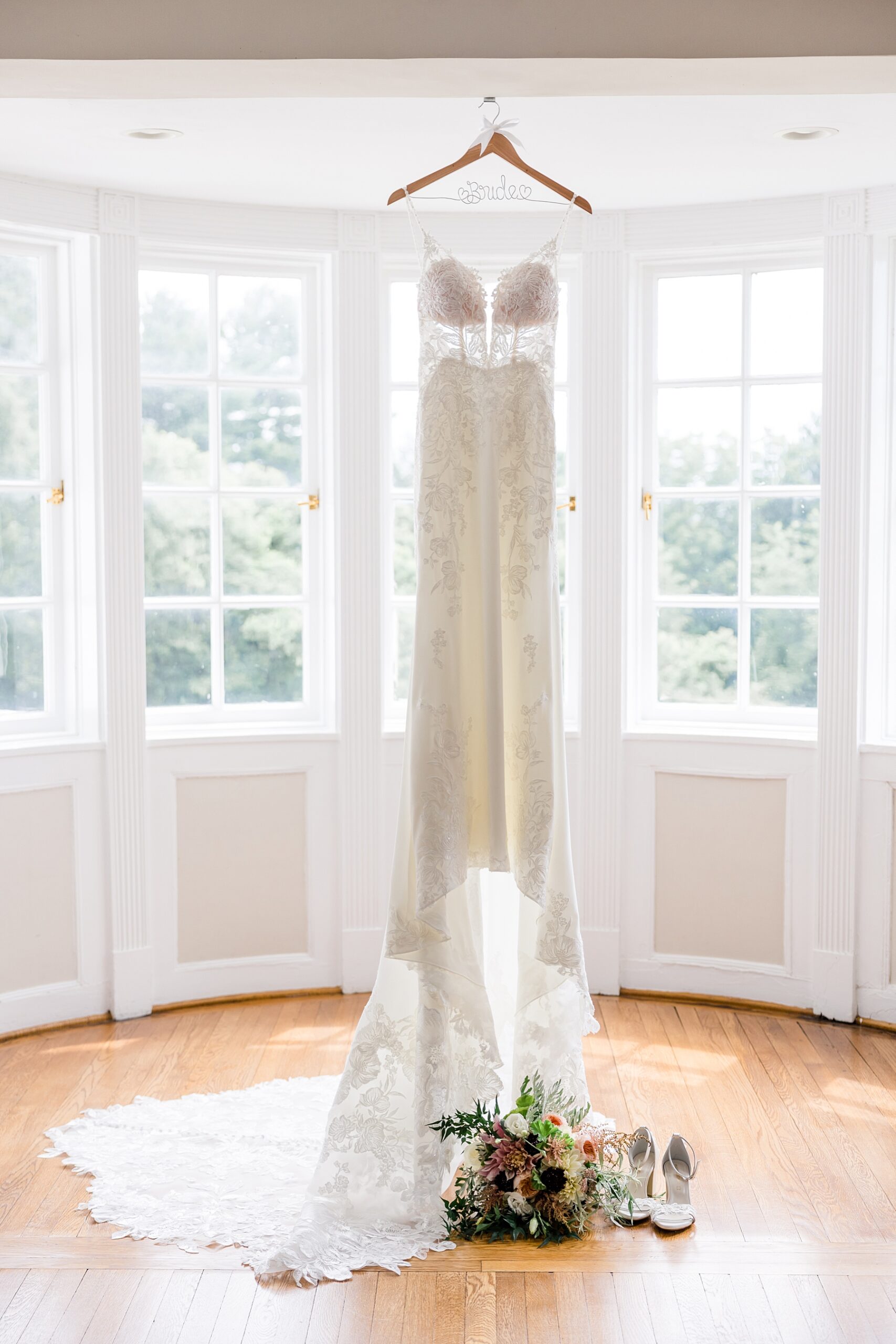 wedding dress and bridal details 