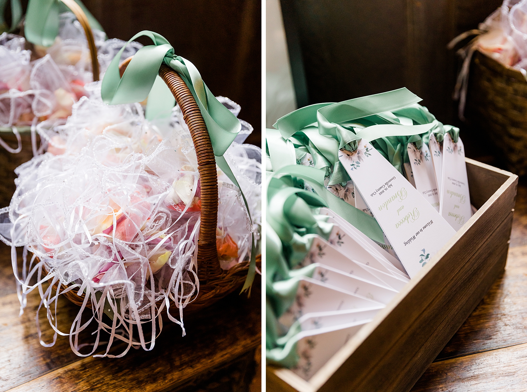 wedding reception favors and details 