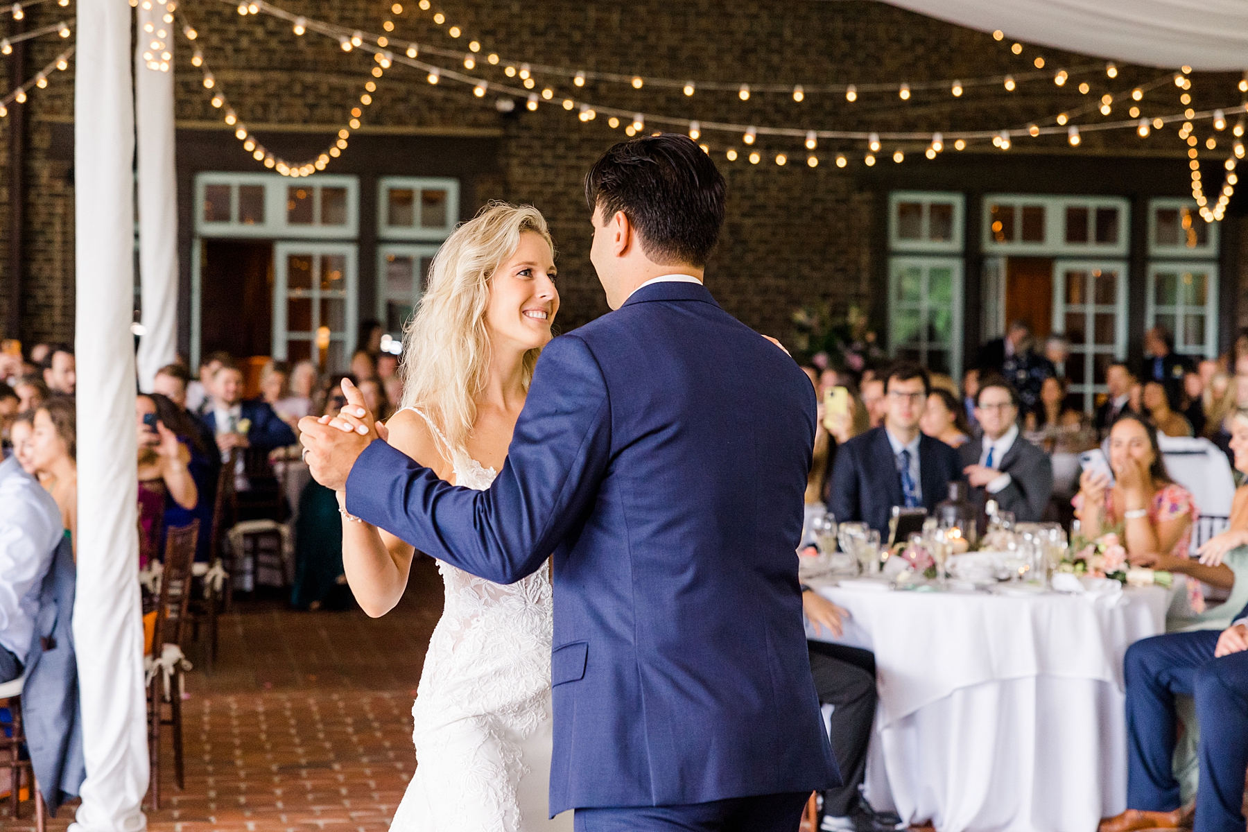 couple share first dance