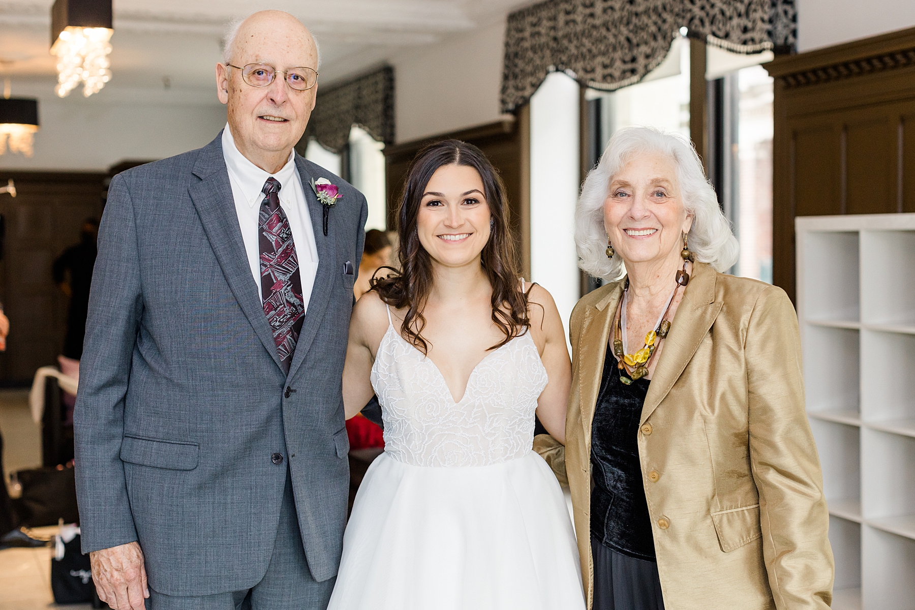 grandparents of the bride before The Down Town Club Wedding in Philadelphia, PA