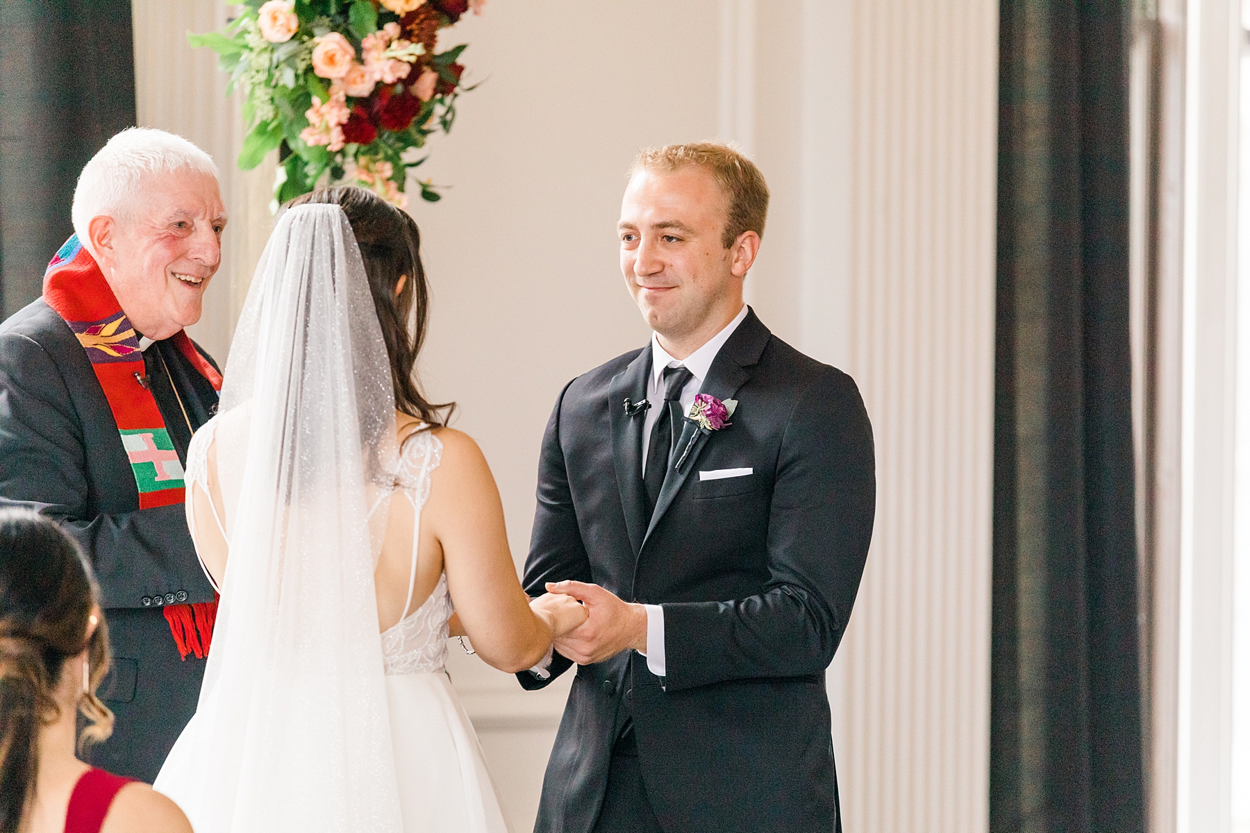 couple exchange vows at wedding ceremony in Philadelphia