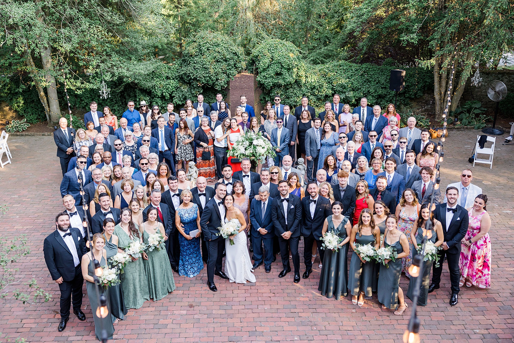 wedding group photo with all the guests