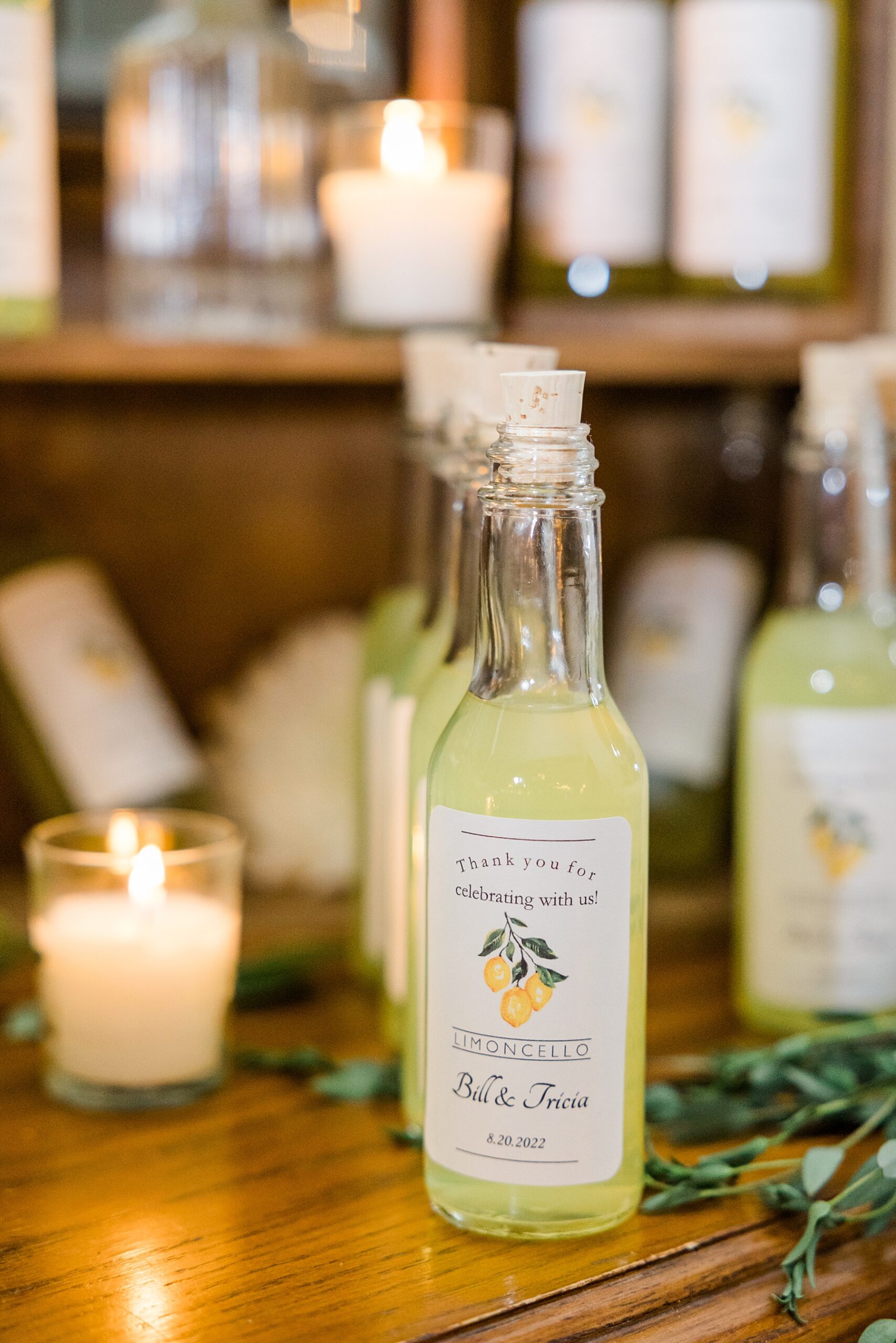 lemonade with personalized labels for wedding