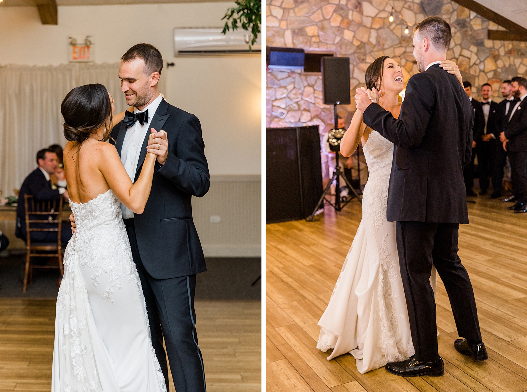 bride and groom share dance together 