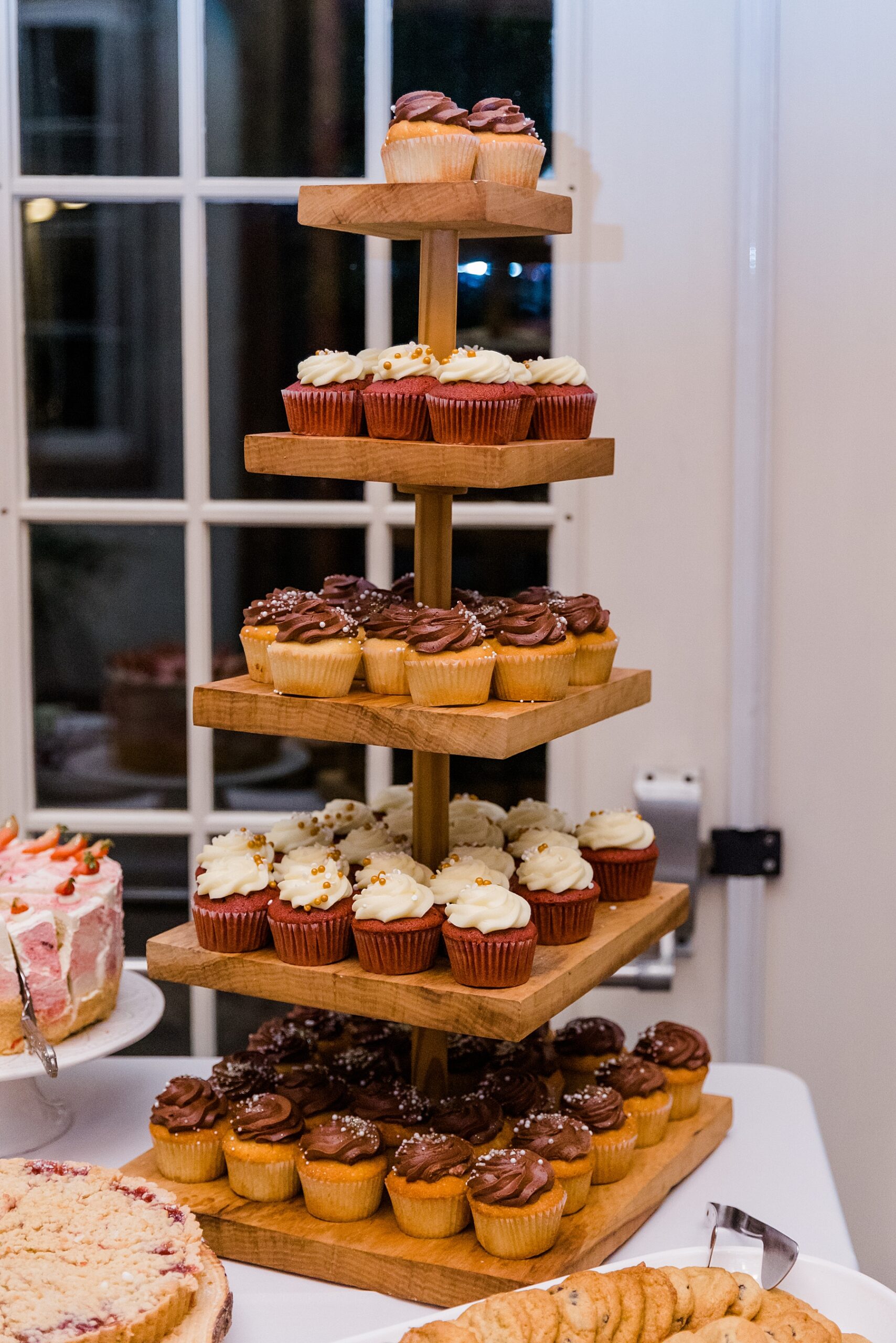 cupcake display at Elegant HollyHedge Estate wedding